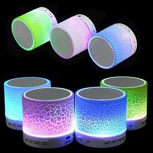 LED Portable Mini Bluetooth Speakers Wireless Bass Speaker With TF USB FM Radio